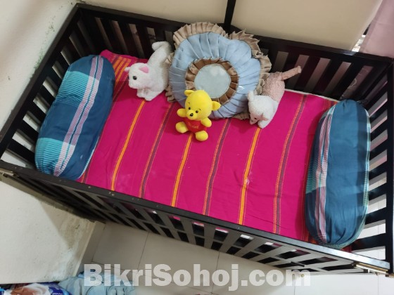 Wodden Baby Cot-Bed, Excellent Condition, Dhaka